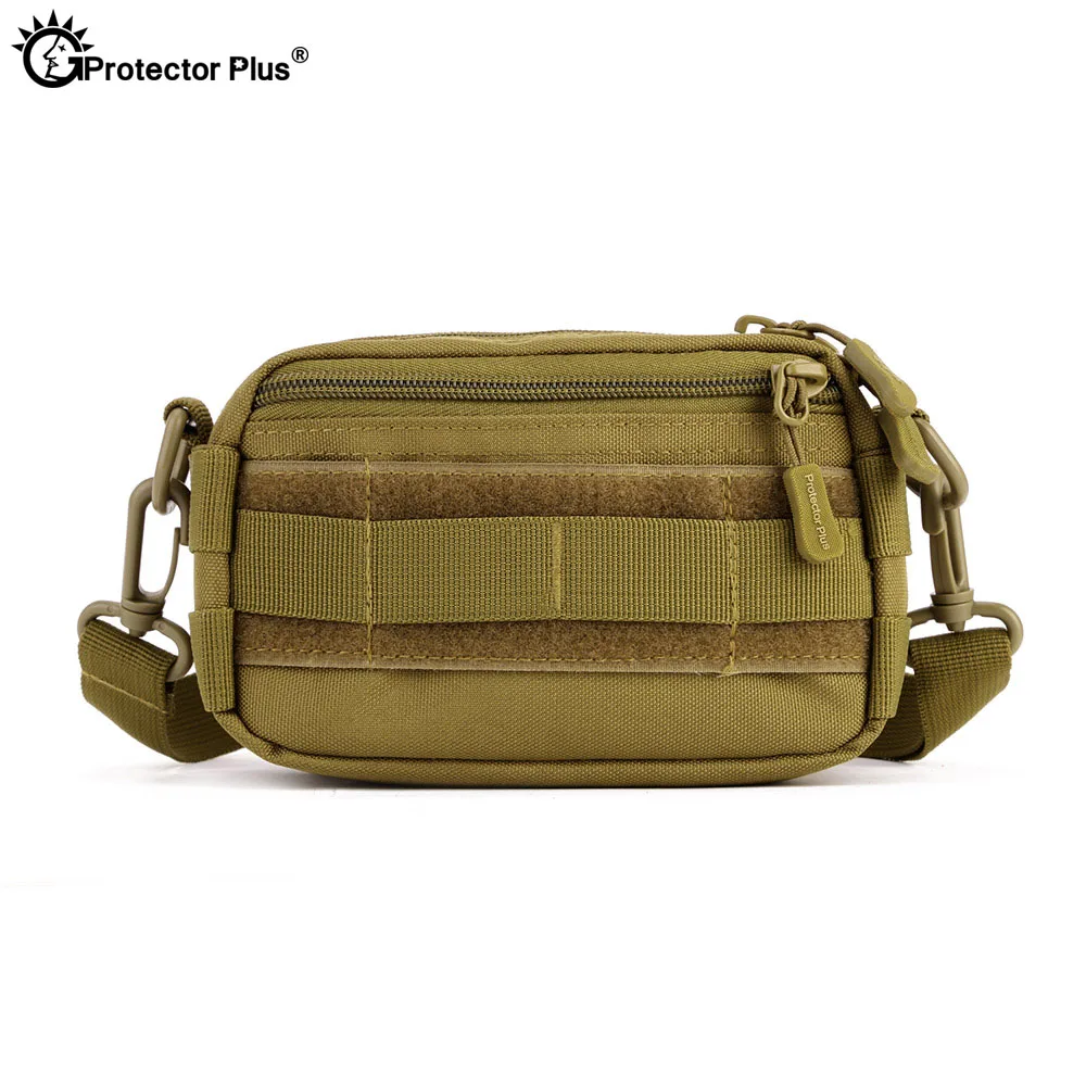 PROTECTOR PLUS Mini Molle Pouch 5.5 Inches Phone Tactical Dump Fishing Camping Crossbody Molle System Portable Shoulder Sling