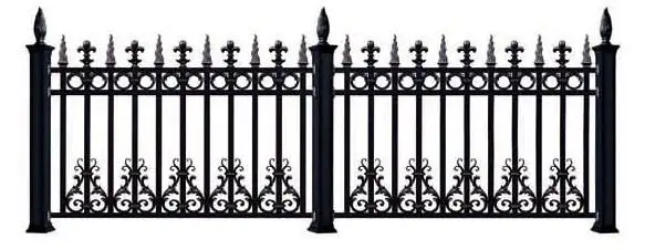 

new style powder coated metal aluminum fence designs hc-af8