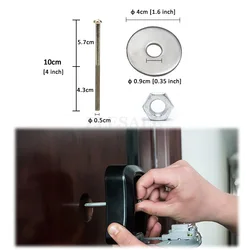 Крепежные винты 3-в-1 дверного глазка для нашего сейфа для ключей, длинные винты + гайка + шайба