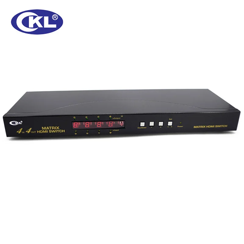 CKL-4H4 4 in 4 out HDMI Matrix Switch Splitter Rack Mount Support 1.4V 3D 1080P for PS3 PS4 for Xbox 360 PC DV DVD HDTV