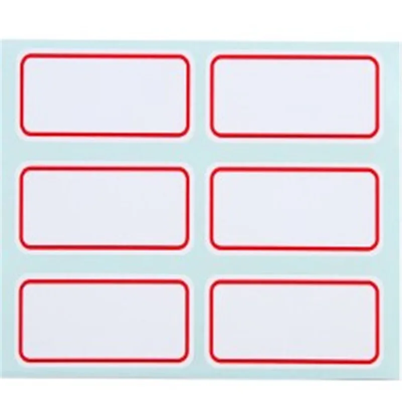 120pcs/Lot Stickers Sheets White Self-Adhesive Label Sticker Sticker Name Number Blank Note Multiple Uses  For Student And Shop