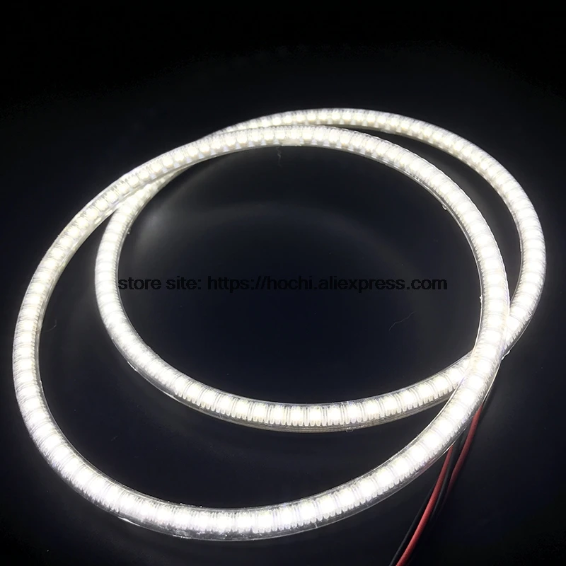 HochiTech Ultra bright SMD white LED angel eyes  ring kit daytime running light DRL for Jeep Wrangler CJ TJ JK 7\'\' headlight