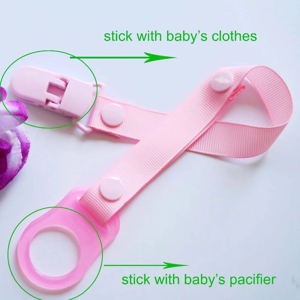 1pcs Baby Pacifier Clip Pacifier Chain with Adapter Ring Dummy Clip Holder For MAM Nipples Chupetas Pacifier Clips Soother