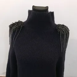 2025 kpop handmade jewelery tassel big shoulder brooch epaulet/epaulettes/escapulario blazer accessories/pin for women wholesale