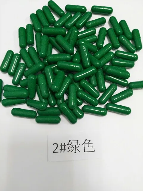 

10000pcs Size 2 HPMC Empty Vegetarian Capsules ,Vegetable Capsule, Green Color 2# Veggie Empty Capsule--Cap and Bottom Separated