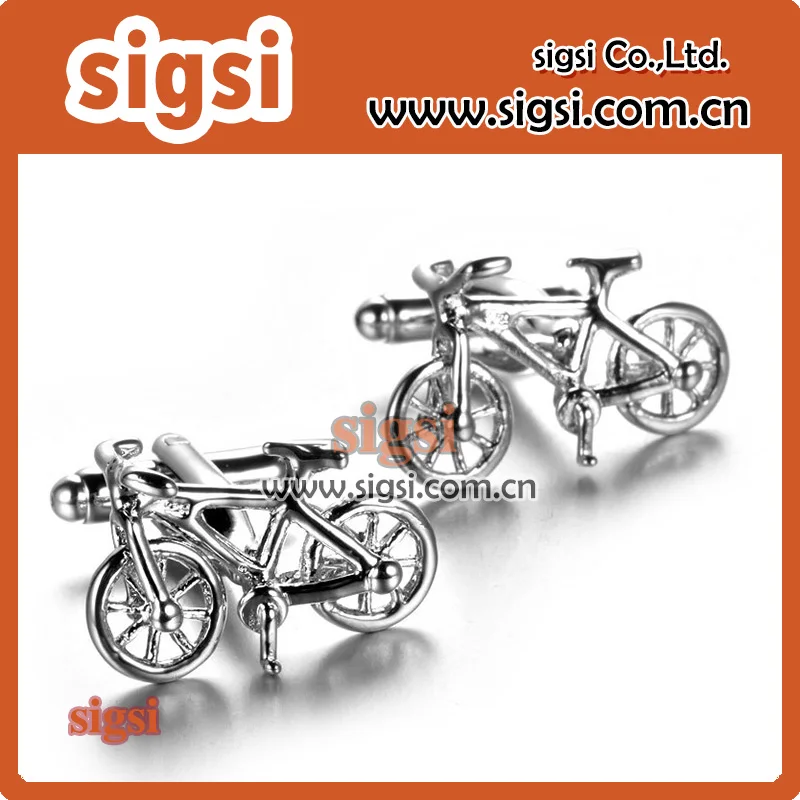 Wholesale Vintage Bicycle Rhinestone Cufflink