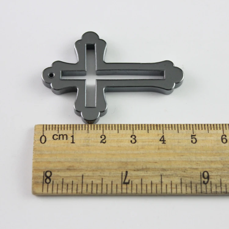 Hematite fashion cross pendant accessories diy accessories HP1007