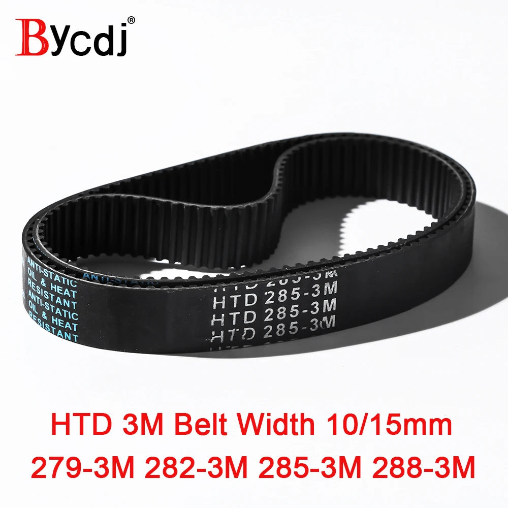 Arc HTD 3M Timing belt length=279 282 285 288 width 6-25mm Teeth93 94 95 96 HTD3M synchronous pulle279-3M 282-3M 285-3M 288-3M