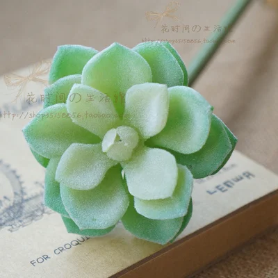 (3 pcs/lot) 2015  24 cm lotus meat plant small stones fleshy green simulation succulents for Christmas decoration