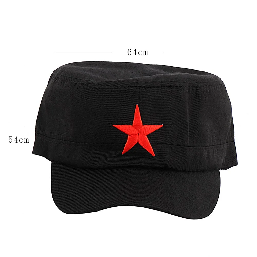 1pcs China Red Cotton Cap Hat Red Star Chairmen Mao Communist Party Men\'s Gift Personality Casual Visor