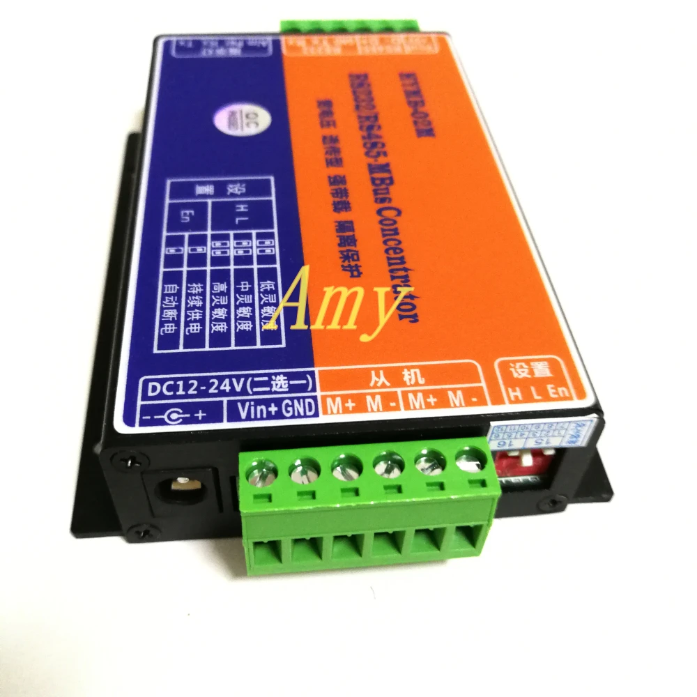 Isolation 3kV industrial MBus converter RS485+RS232 serial port meter reading, over 300 slave station,