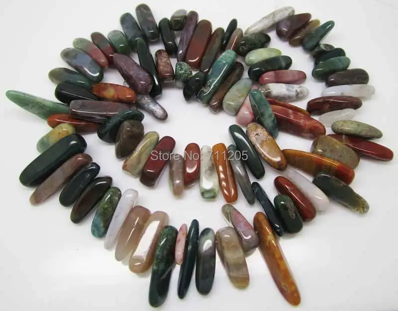 12-21mm Natural India agates Freeform Loose Beads 15