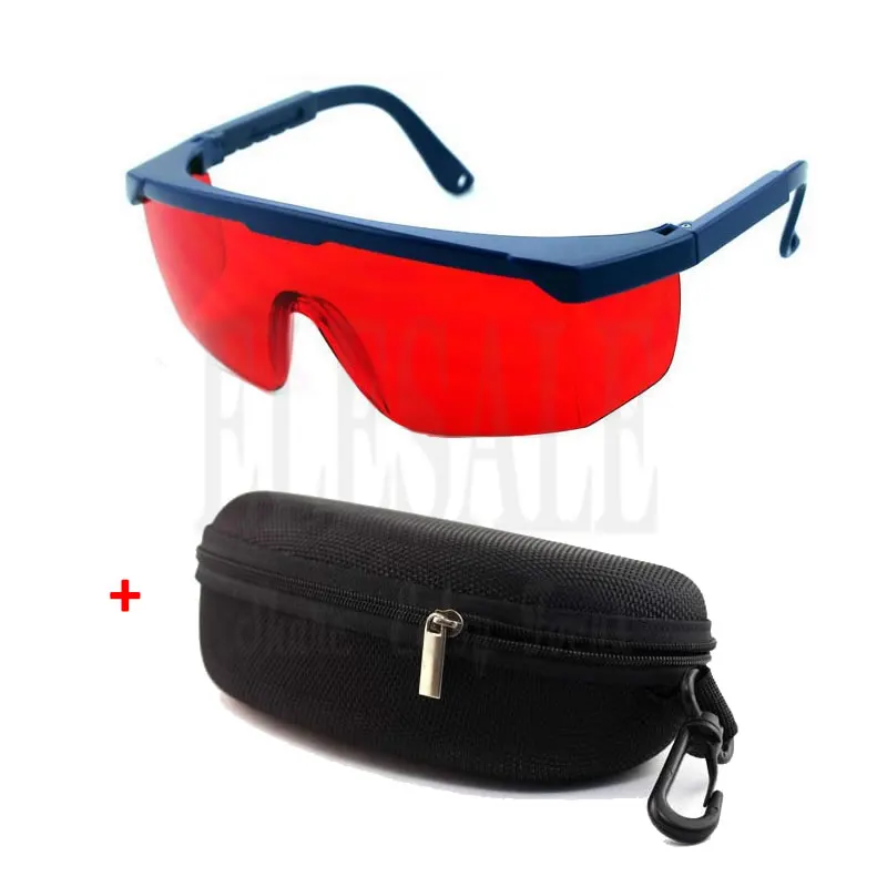 Red Lens Laser Eye Protection Safety Glasses With Portable Case For Preventing Green Laser 200nm-540nm  Work Safety Goggles