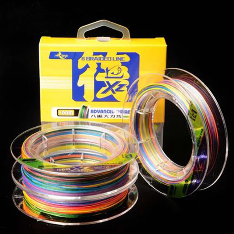 HISTOLURE Multicolor 100m 8 Strands Braided Wire Super Strong Smooth PE Line fishing line 0.4#-8.0# 1M 1Color Fishing Tackl