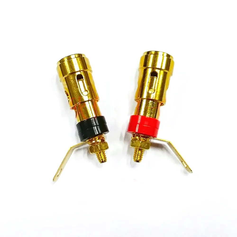 

2PCS Panel mount socket RCA adapter press type self-locking socket gold plated dapter high quality aiti-corrosive