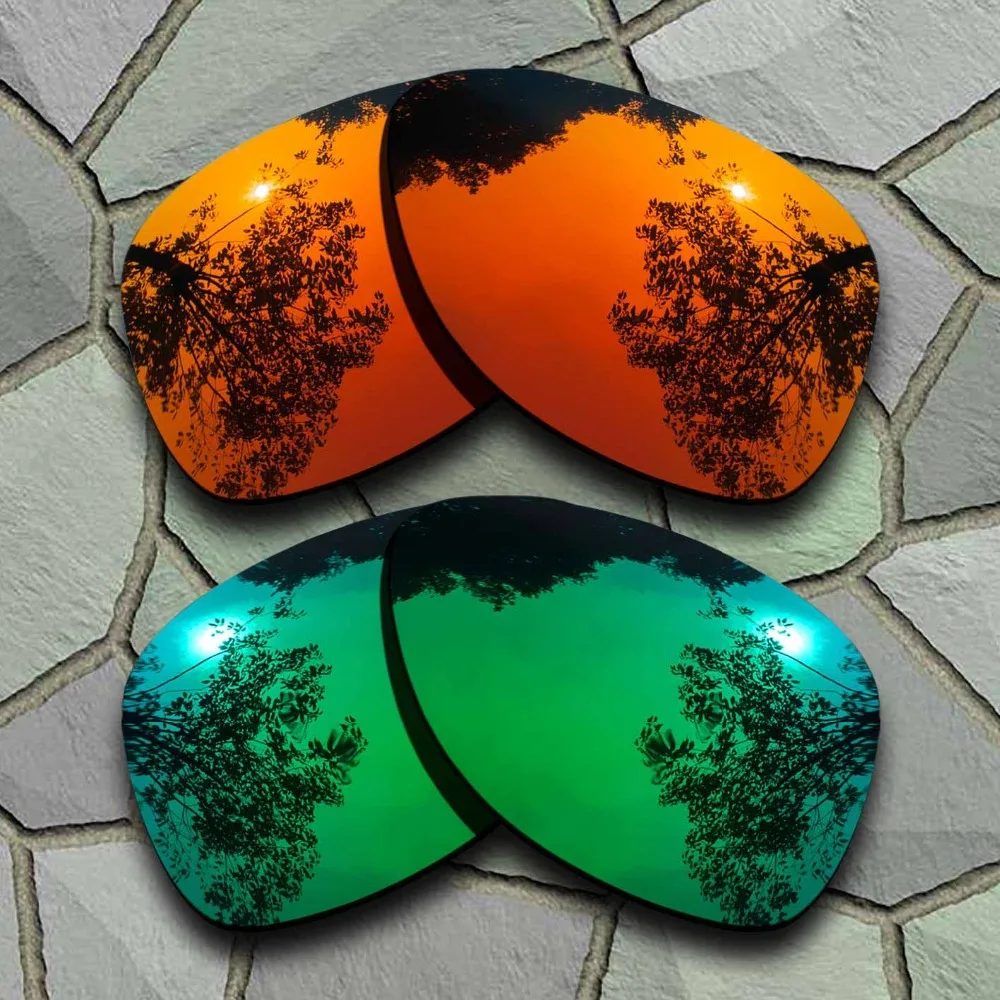 

Red Orange&Jade Green Sunglasses Polarized Replacement Lenses for Oakley Dispatch 2