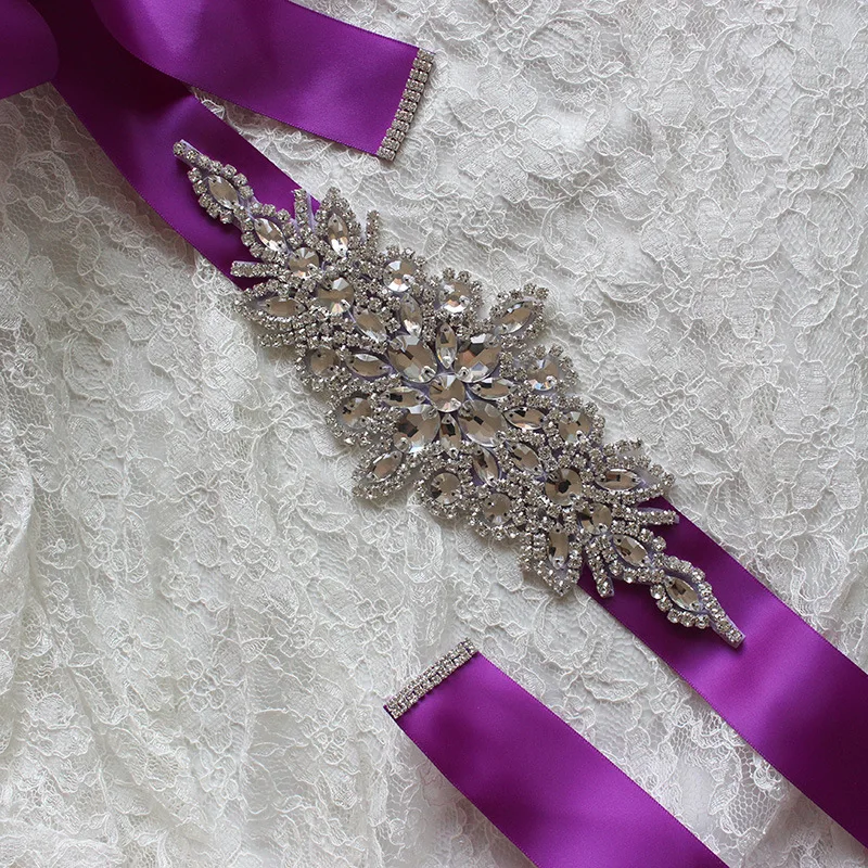 Bridal Satin Crystal Belt Wedding Accessories Wedding Dress Belt Ribbon  Waistband Sash for Evening Prom Dresses Rhinestone Belt - AliExpress