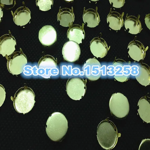 500Pcs/Lot 18mm Round Shape Metal claw setting raw brass color for setting fancy crystal rhinestones