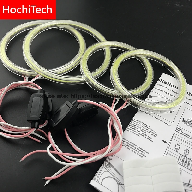 High Quality COB Led Light White  Cob Led Angel Eyes Ring Error Free For Fiat Coupe 1993 1994 1995 1996 1997 1998 1999 2000