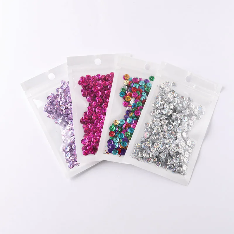 10g/Pack 6mm 8mm Cup Sequin PVC Round Cup Laser Sequins Paillettes Sewing Wedding Crafts, Women Garments Fancy Dress Accessories