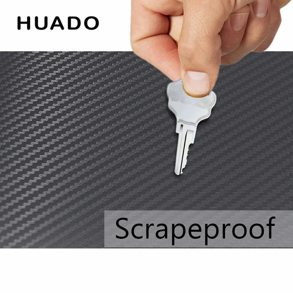 Pegatina de piel para ordenador portátil de fibra de carbono 3D negra, pegatinas de vinilo 15,6 para portátil de 17 "15" 14 "13", calcomanías para mac air 13,3/mi pro/asus/hp