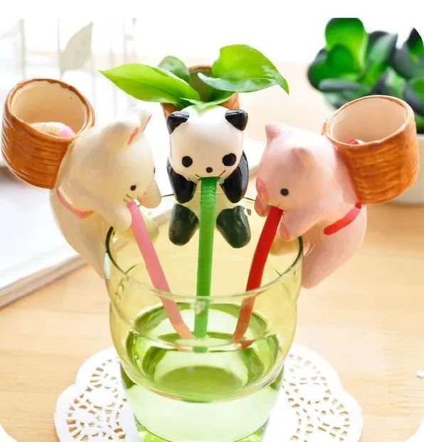 

Animal hot water pot planting new ECOEY Desktop creative green plant thirst thirsty suck in