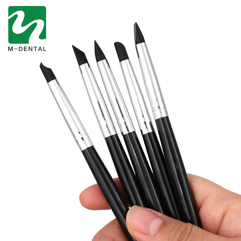 

5pcs/bag Dental Resin Brush Pens Dental Shaping Silicone Tooth Tool For Adhesive Composite Cement Porcelain Teeth Dentist Tools