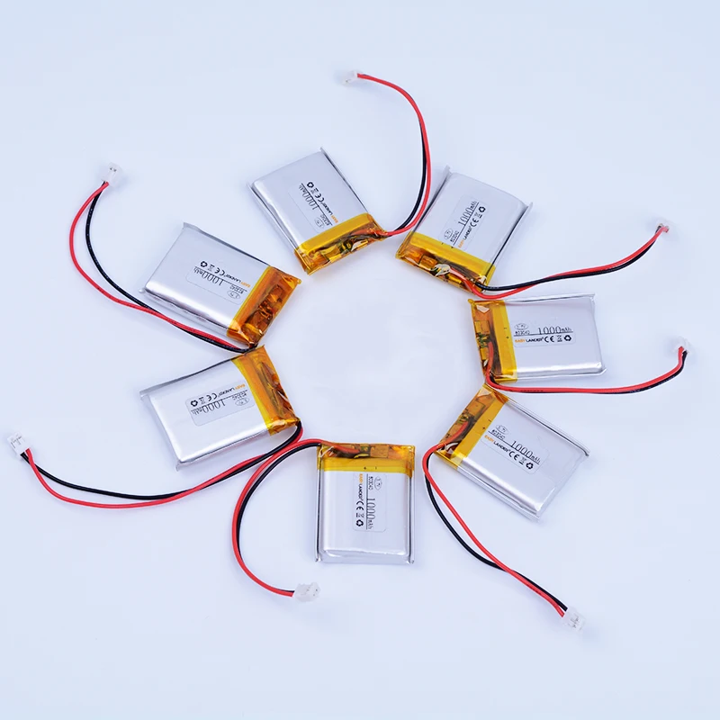7 pz/lotto 3,7 V 1000 mAh 803040   Batterie Lipo ricaricabili agli ioni di litio ai polimeri di litio
