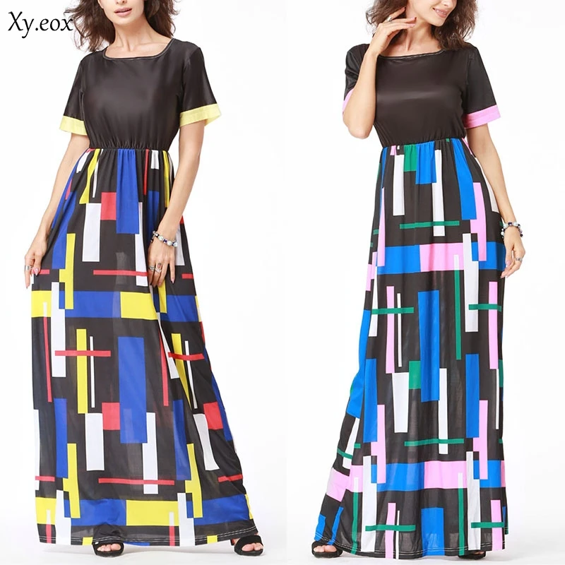 

Holiday Womens Ladies Summer Striped Long Dress Casual Beach Cocktail Maxi Dress