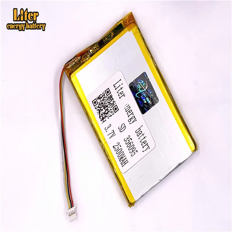 

Штепсельная Вилка 1,0-4P 356095 2500 мАч 3,7 в литий-ионная полимерная аккумуляторная батарея для цифровой камеры