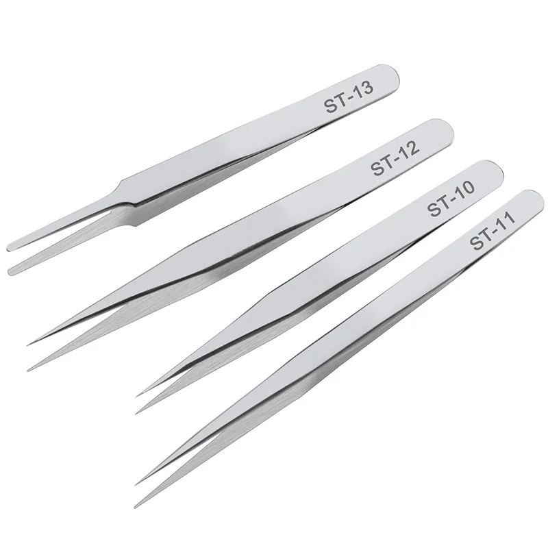 Stainless Steel anti-static eyelash tweezers superhard Eyelash Extension tool Best Quality Tweezer