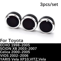 3pcs/set For Toyota ac knob air conditioning knob heat control switch For Toyota YARIS VIOS VITZ Vela ECHO XP10 SCION XB Celica