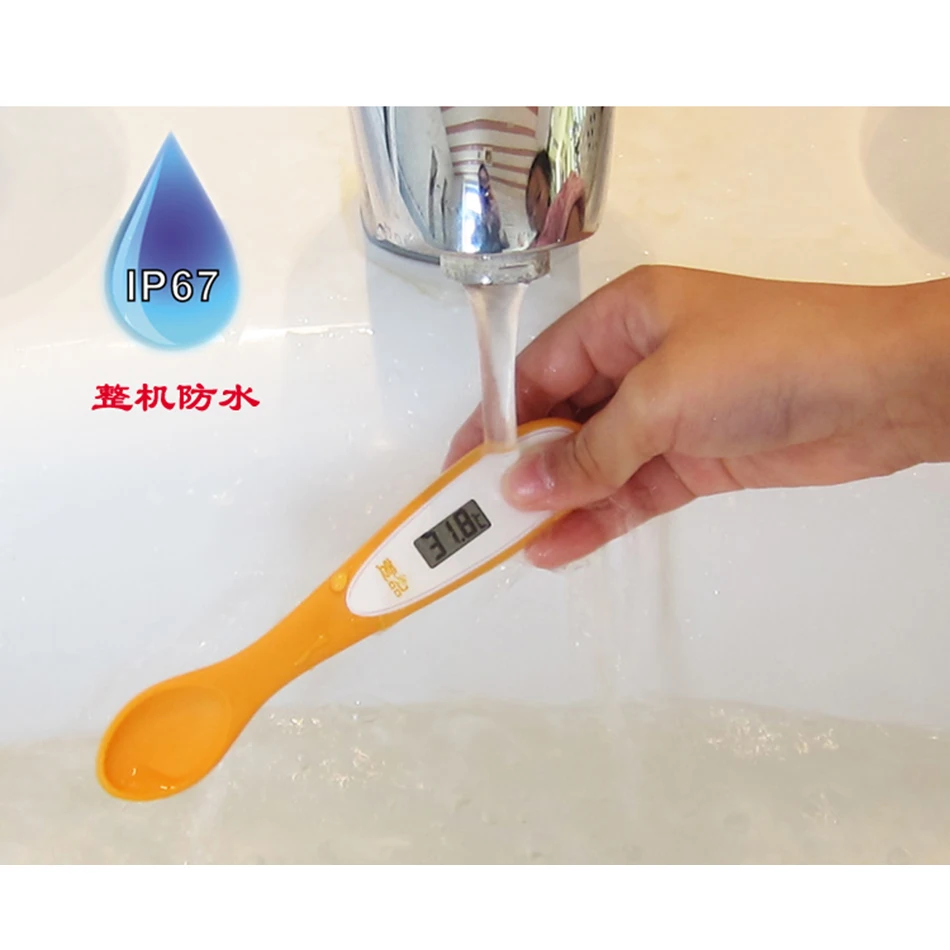 XW-10 Temperature Spoon Baby Complementary Soft Head Storage Box Newborn Water Temperature Change Color Silicone Soft