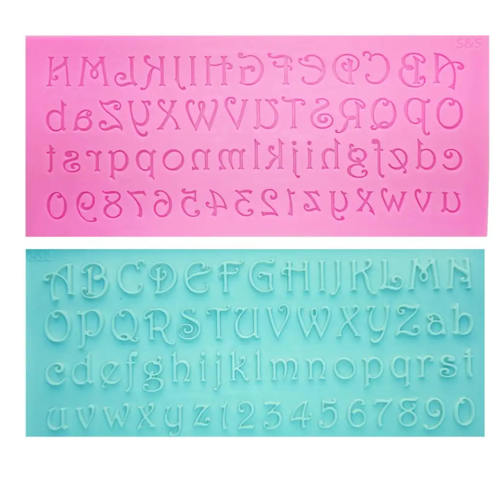 

M0701 Alphabet Letter/Number silicone mold fondant mold cake decorating tools chocolate gumpaste mold