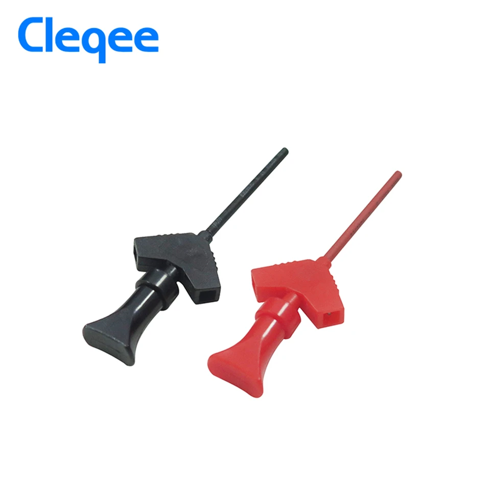 Cleqee P5003 10Pcs mini grabber SMD IC test hook clip jumper probe Logic Analyzer accessori di prova