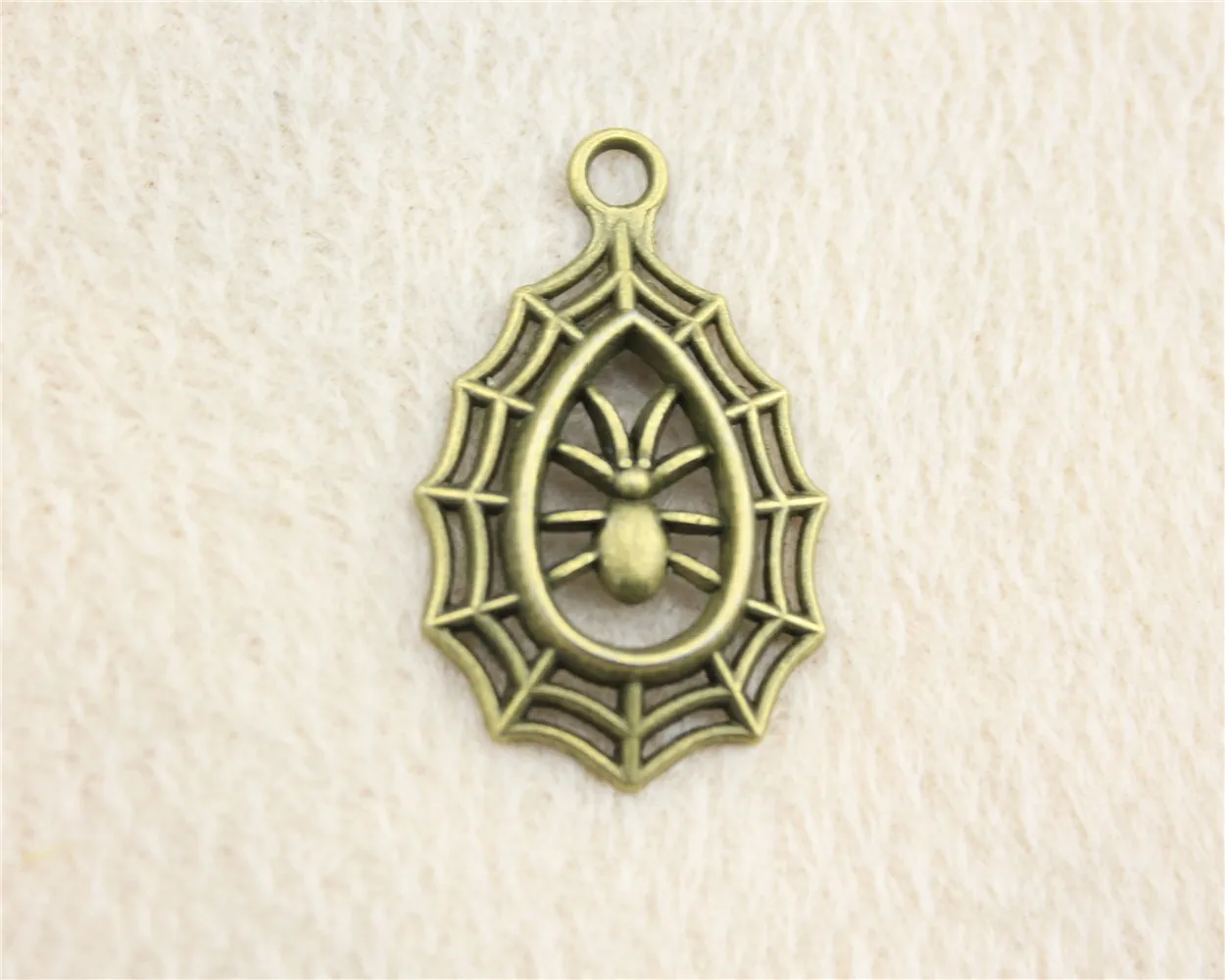 33pcs/lot 35*20mm ancient bronze Spider Cobweb charm Pendants DIY jewelry for bracelet necklace earring