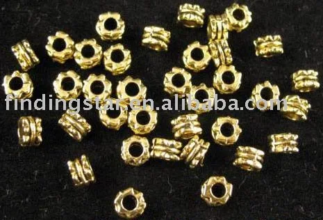 

FREE SHIPPING 900pcs Antiqued gold ornate tube spacer beads A288G