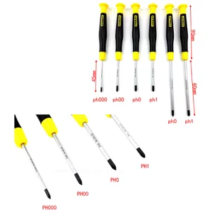Mini Precision Phillips Screwdriver, Cross Head, Micro Slit Key, Camera Steel, Glasses, Toys Tool, 1 PC, PH, PH0, PH1, S2 8 Main Sales Stanley Tools - №1