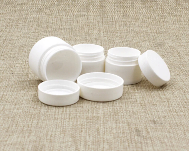 10pcs 3g/5g/10g jars for cosmetic cream white cosmetic jar with inner cap refillable bottle Empty Bottle PJ89