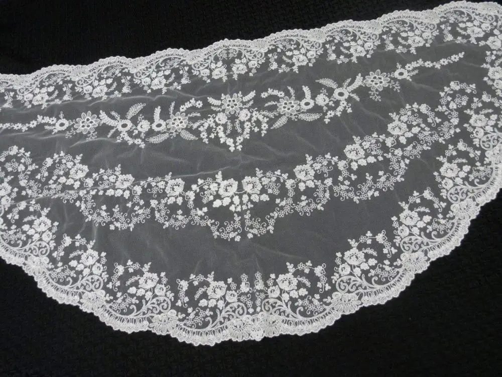 Half moon embroidery lace mantilla Spanish Lace Mantilla Catholic Veil