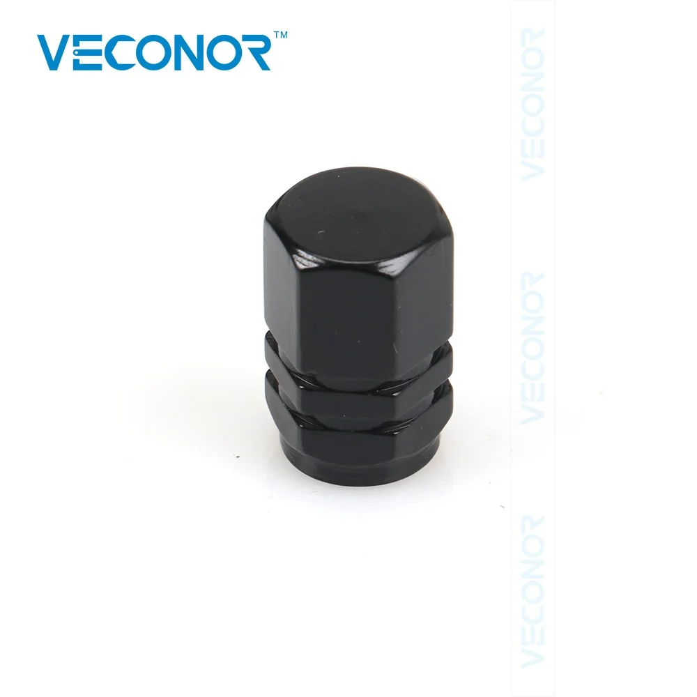 Veconor-Alumínio Hexgon Estilo Auto Car Pneu Válvula Caps, Acessórios de pneus, Cores Diferentes, 48 pcs por pacote