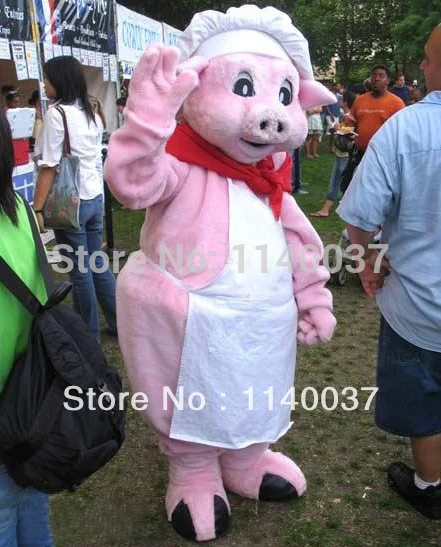 

mascot Pink Pig Chef Mascot Costumes pig mama chef mascot Birthday Party Costume Dress EMS FREE SHIP