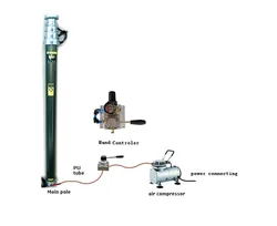 Full 4m 13feet closed 1.38m 4.5feet telescommunication antena mast wifi Tower, 35kg load telescopic heavy duty pole