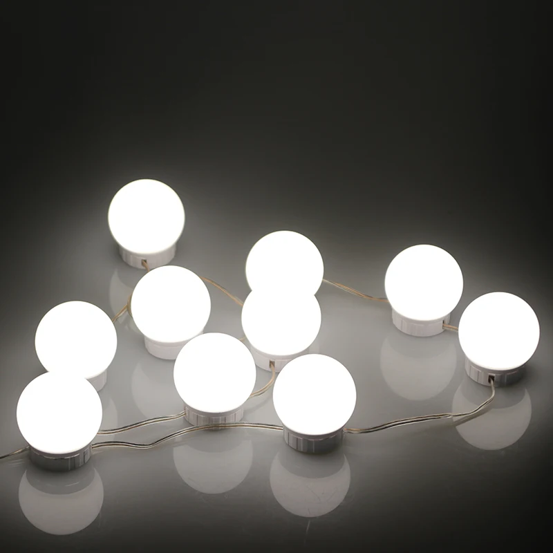 DENGSUM-Kit de luces LED para espejo de tocador, bombillas regulables, tira de accesorios de iluminación para juego de mesa de maquillaje