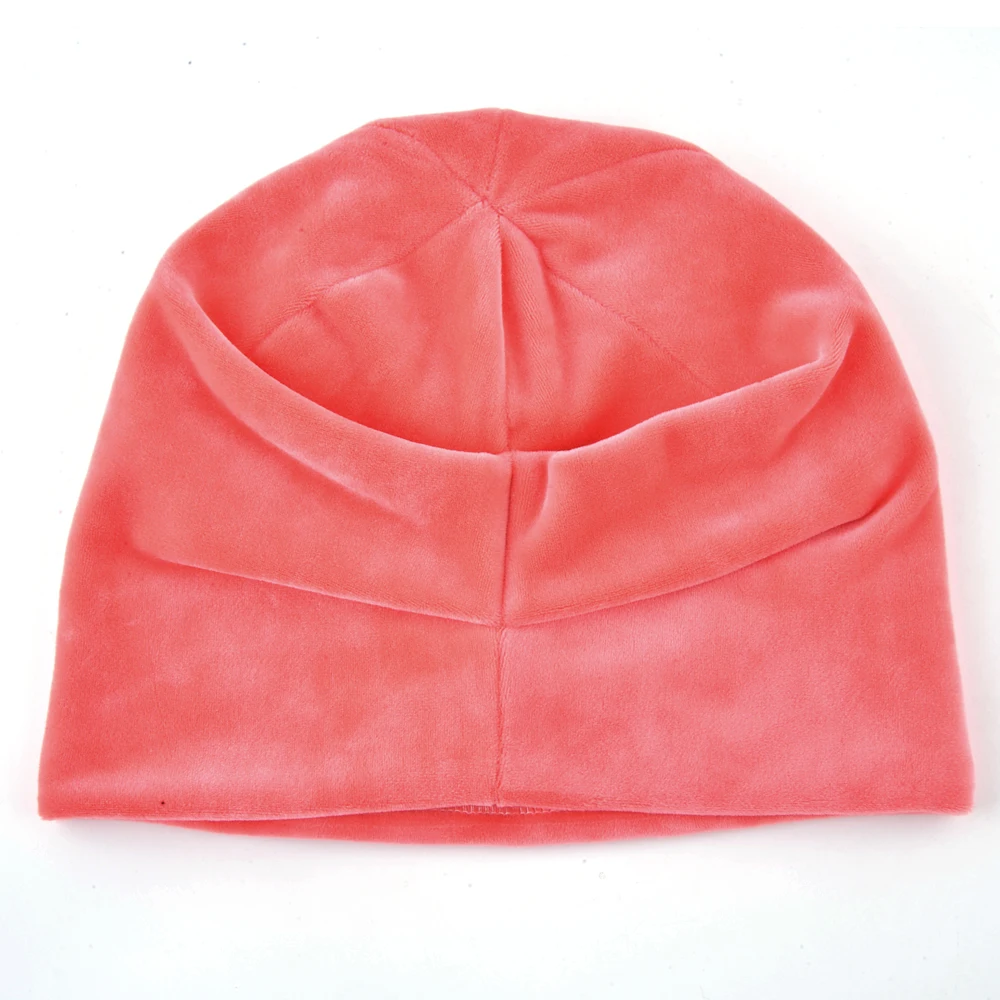 Autumn Winter Hats For Women Cute Rhinestone Pearls Chain Beanies Girls Warm Soft Double Layer Vevet Caps Ladies Skullies Bonnet