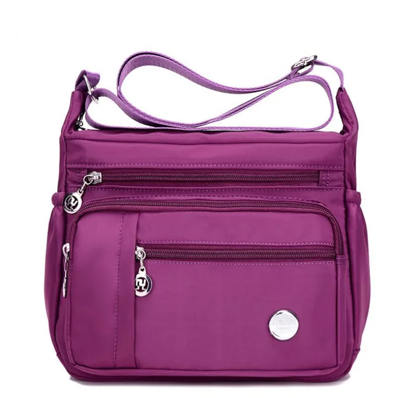 

Women's shoulder bags casual anti-theft multi-layer large capacity waterproof nylon travel light Messenger bag Size code handbag