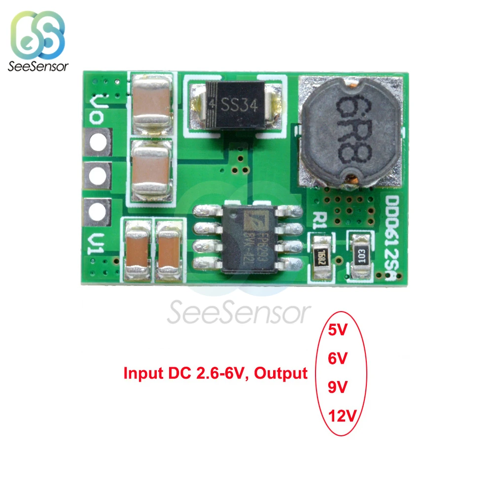 3.5A DC-DC Step-up Boost modulo convertitore di tensione 3V 3.3V 3.7V a 5V 6V 9V 12V scheda modulo di alimentazione