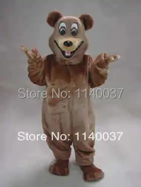 mascot Happy Bear Mascot Costume Adult Size Happy Smiling Brown Bear Mascot Outfit Suit EMS FREE SHIP