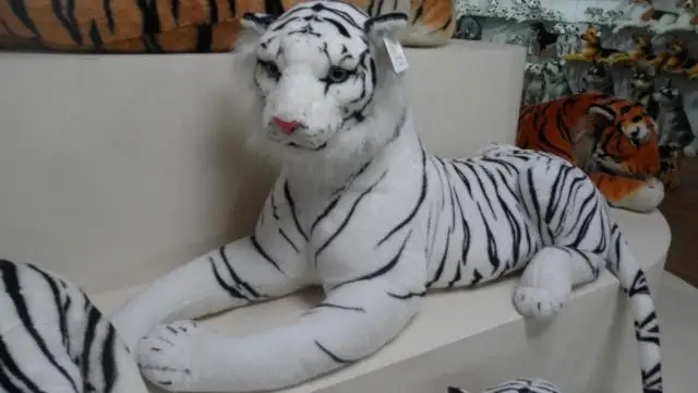 

stuffed animal 88 cm plush lying tiger toy white tiger doll great gift w493