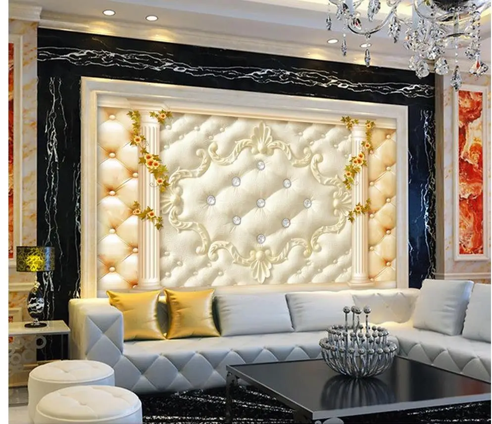 

3d customized wallpaper European Roman column rose 3D TV wall murals photo wallpaper for walls